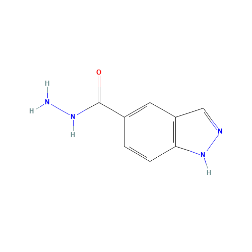 1H-indazole-5-carbohydrazide (CAS: 1005205-25-3) - Chemical Structure and Molecular Formula 