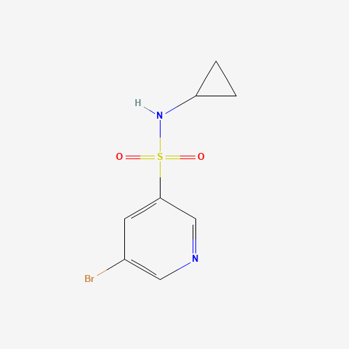 5-bromo-N-cyclopropylpyridine-3-sulfonamide (CAS: 1086064-98-3) - Chemical Structure and Molecular Formula 
