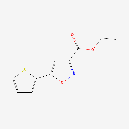 ethyl 5-thiophen-2-yl-1,2-oxazole-3-carboxylate (CAS: 90924-54-2) - Chemical Structure and Molecular Formula 