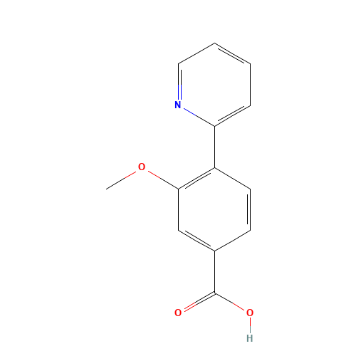 3-methoxy-4-pyridin-2-ylbenzoic acid (CAS: 540497-38-9) - Chemical Structure and Molecular Formula 