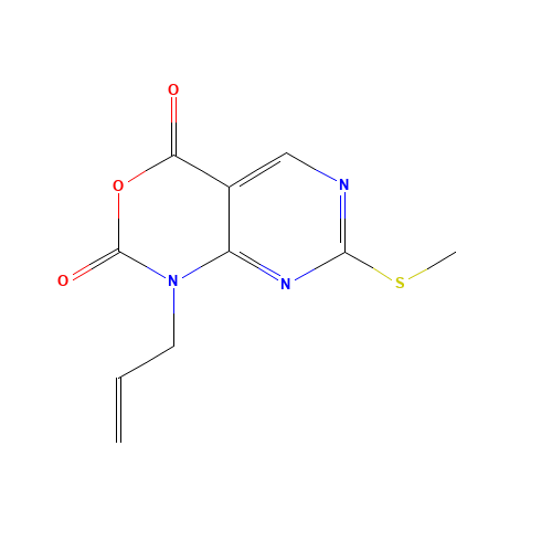 7-methylsulfanyl-1-prop-2-enylpyrimido[4,5-d][1,3]oxazine-2,4-dione (CAS: 1253791-06-8) - Chemical Structure and Molecular Formula 