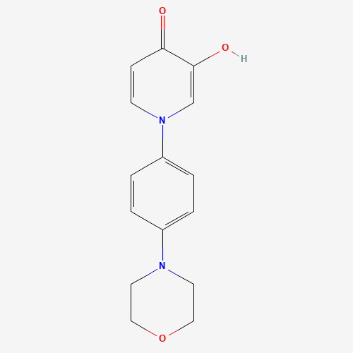 3-hydroxy-1-(4-morpholin-4-ylphenyl)pyridin-4-one (CAS: 1333328-64-5) - Chemical Structure and Molecular Formula 