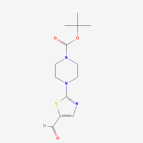 tert-butyl 4-(5-formyl-1,3-thiazol-2-yl)piperazine-1-carboxylate (CAS: 354587-77-2) - Chemical Structure and Molecular Formula 