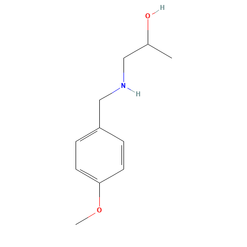 1-[(4-methoxyphenyl)methylamino]propan-2-ol (CAS: 856978-80-8) - Chemical Structure and Molecular Formula 