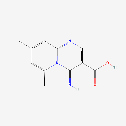 4-imino-6,8-dimethylpyrido[1,2-a]pyrimidine-3-carboxylic acid (CAS: 61559-91-9) - Chemical Structure and Molecular Formula 