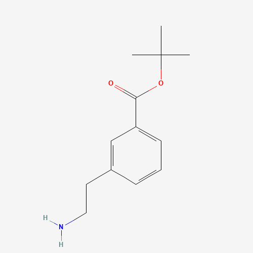 tert-butyl 3-(2-aminoethyl)benzoate (CAS: 1091614-95-7) - Chemical Structure and Molecular Formula 