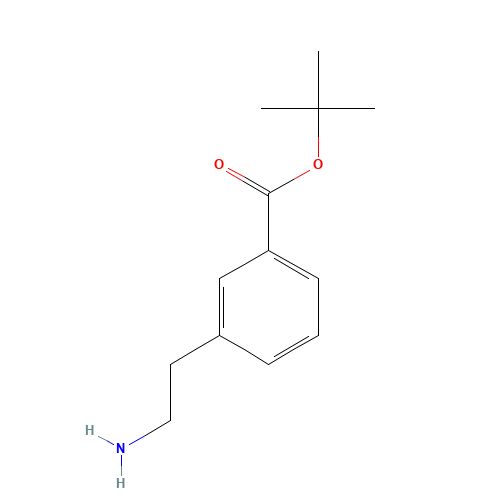 tert-butyl 3-(2-aminoethyl)benzoate (CAS: 1091614-95-7) - Chemical Structure and Molecular Formula 