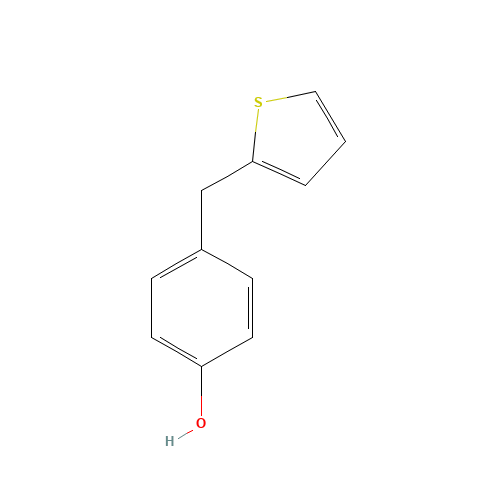 4-(thiophen-2-ylmethyl)phenol (CAS: 91680-55-6) - Chemical Structure and Molecular Formula 