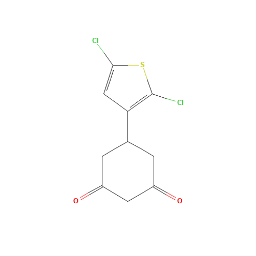 5-(2,5-dichlorothiophen-3-yl)cyclohexane-1,3-dione (CAS: 239131-51-2) - Chemical Structure and Molecular Formula 