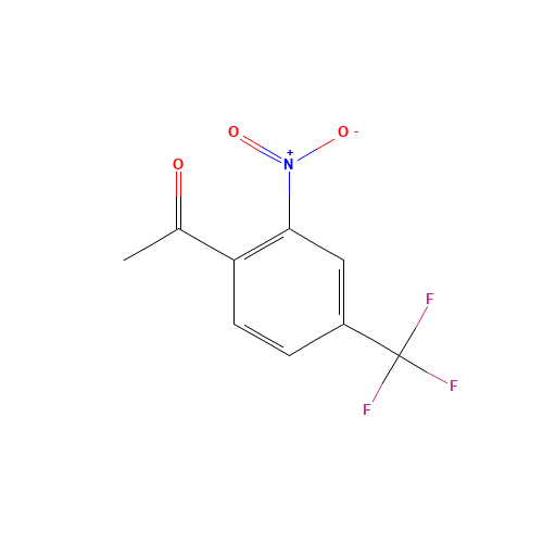 1-[2-nitro-4-(trifluoromethyl)phenyl]ethanone (CAS: 128403-22-5) - Chemical Structure and Molecular Formula 