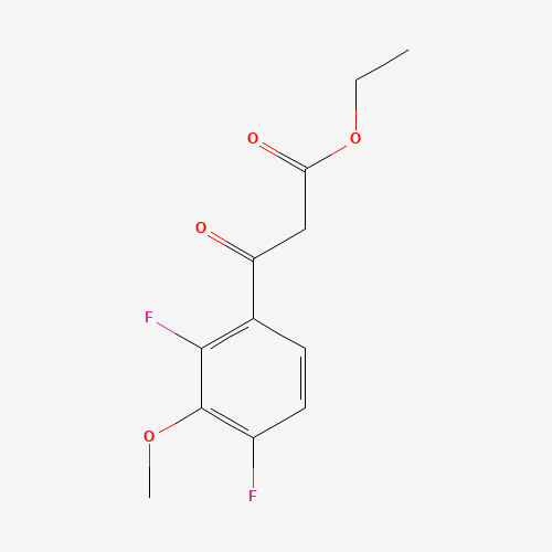 ethyl 3-(2,4-difluoro-3-methoxyphenyl)-3-oxopropanoate (CAS: 221221-12-1) - Chemical Structure and Molecular Formula 