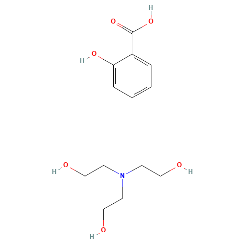 2-[bis(2-hydroxyethyl)amino]ethanol;2-hydroxybenzoic acid (CAS: 2174-16-5) - Chemical Structure and Molecular Formula 