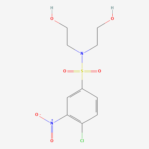 4-chloro-N,N-bis(2-hydroxyethyl)-3-nitrobenzenesulfonamide (CAS: 99187-76-5) - Chemical Structure and Molecular Formula 