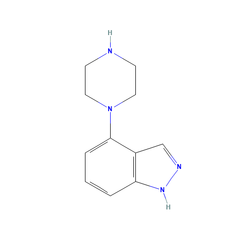 4-piperazin-1-yl-1H-indazole (CAS: 105684-53-5) - Chemical Structure and Molecular Formula 