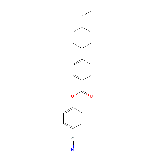 (4-cyanophenyl) 4-(4-ethylcyclohexyl)benzoate (CAS: 89331-97-5) - Chemical Structure and Molecular Formula 