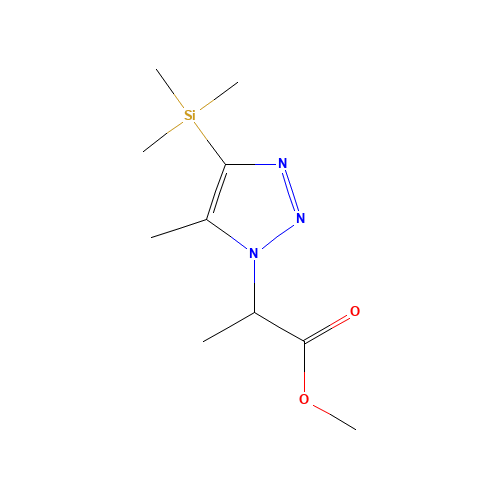 methyl 2-(5-methyl-4-trimethylsilyltriazol-1-yl)propanoate (CAS: 1190392-99-4) - Chemical Structure and Molecular Formula 