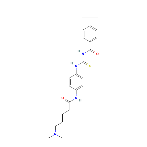 4-tert-butyl-N-[[4-[5-(dimethylamino)pentanoylamino]phenyl]carbamothioyl]benzamide (CAS: 1011557-82-6) - Related Chemical Product