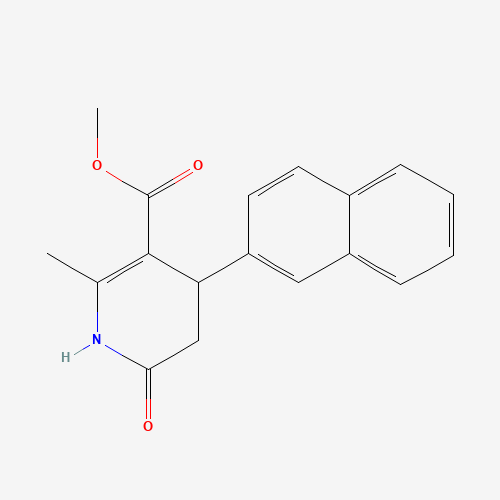 methyl 6-methyl-4-naphthalen-2-yl-2-oxo-3,4-dihydro-1H-pyridine-5-carboxylate (CAS: 418777-22-7) - Chemical Structure and Molecular Formula 