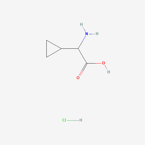 2-amino-2-cyclopropylacetic acid;hydrochloride (CAS: 1219429-81-8) - Chemical Structure and Molecular Formula 