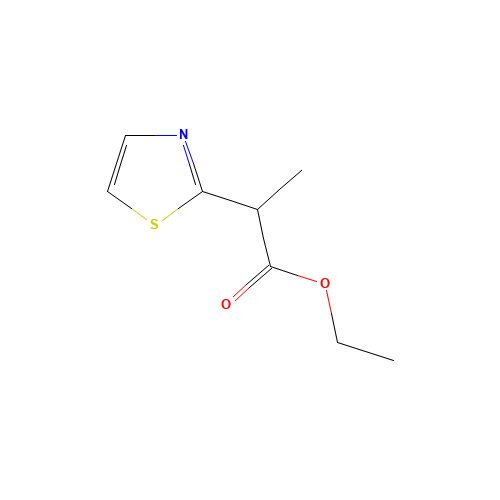 ethyl 2-(1,3-thiazol-2-yl)propanoate (CAS: 191725-67-4) - Chemical Structure and Molecular Formula 