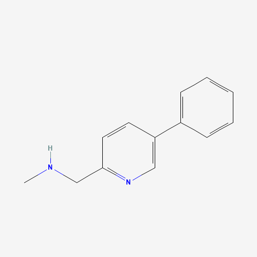 N-methyl-1-(5-phenylpyridin-2-yl)methanamine (CAS: 892502-02-2) - Chemical Structure and Molecular Formula 