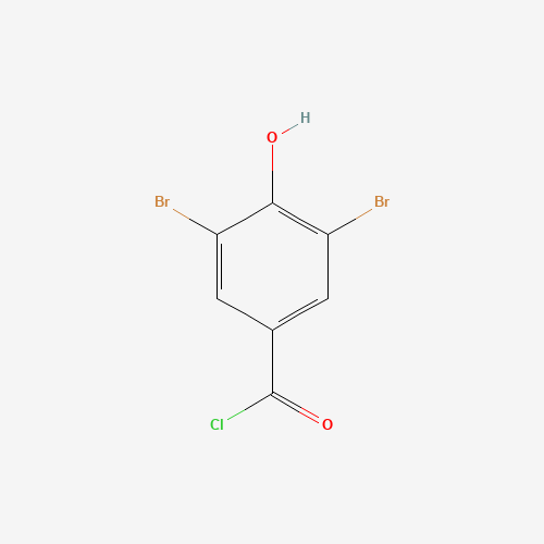 3,5-dibromo-4-hydroxybenzoyl chloride (CAS: 77823-55-3) - Chemical Structure and Molecular Formula 