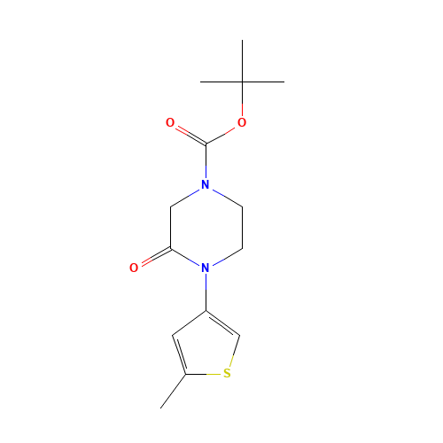 tert-butyl 4-(5-methylthiophen-3-yl)-3-oxopiperazine-1-carboxylate (CAS: 1284249-87-1) - Chemical Structure and Molecular Formula 