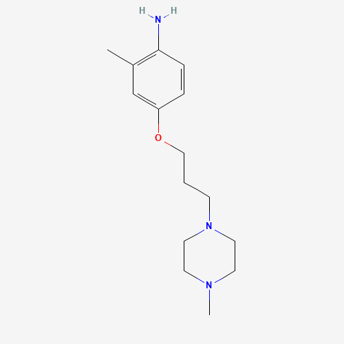 2-methyl-4-[3-(4-methylpiperazin-1-yl)propoxy]aniline (CAS: 329942-18-9) - Chemical Structure and Molecular Formula 