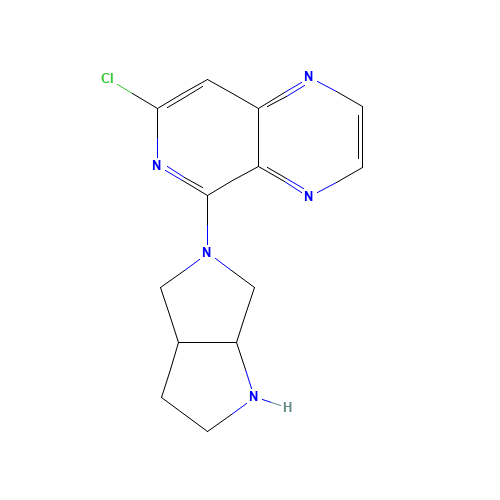 5-(2,3,3a,4,6,6a-hexahydro-1H-pyrrolo[2,3-c]pyrrol-5-yl)-7-chloropyrido[3,4-b]pyrazine (CAS: 1415794-36-3) - Chemical Structure and Molecular Formula 