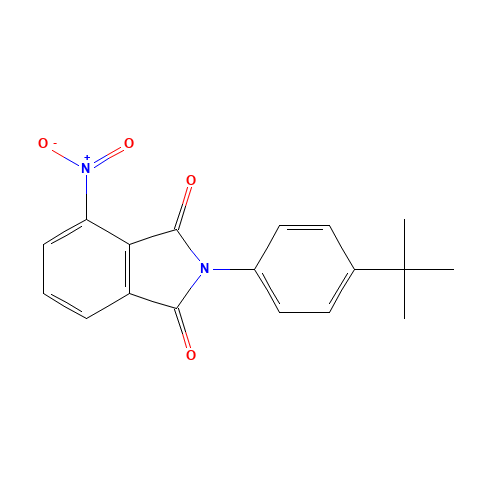 2-(4-tert-butylphenyl)-4-nitroisoindole-1,3-dione (CAS: 340987-21-5) - Chemical Structure and Molecular Formula 