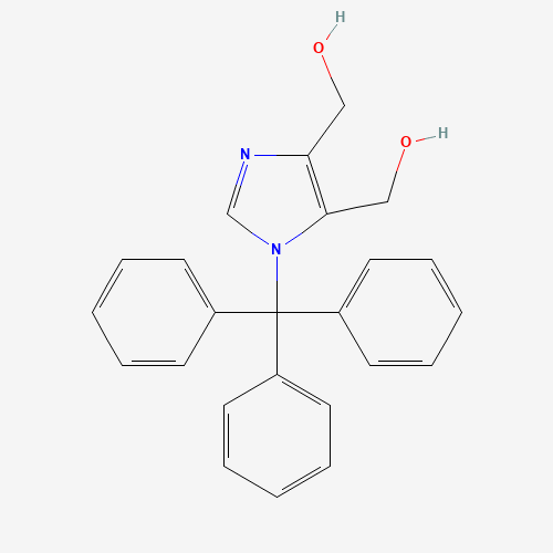 [5-(hydroxymethyl)-1-tritylimidazol-4-yl]methanol (CAS: 77134-74-8) - Chemical Structure and Molecular Formula 