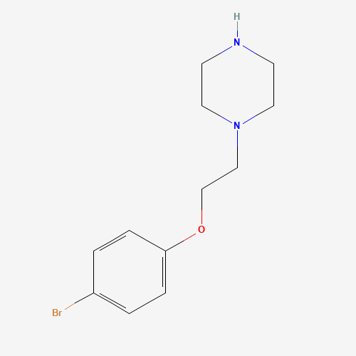 1-[2-(4-bromophenoxy)ethyl]piperazine (CAS: 103541-03-3) - Chemical Structure and Molecular Formula 