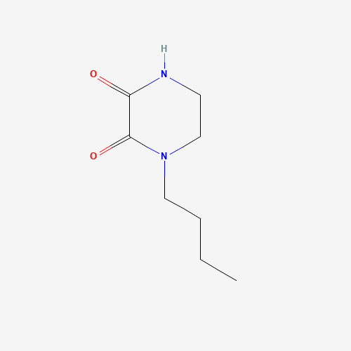 1-butylpiperazine-2,3-dione (CAS: 2385-28-6) - Chemical Structure and Molecular Formula 