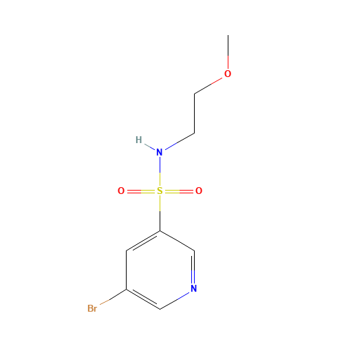 5-bromo-N-(2-methoxyethyl)pyridine-3-sulfonamide (CAS: 1010120-57-6) - Chemical Structure and Molecular Formula 