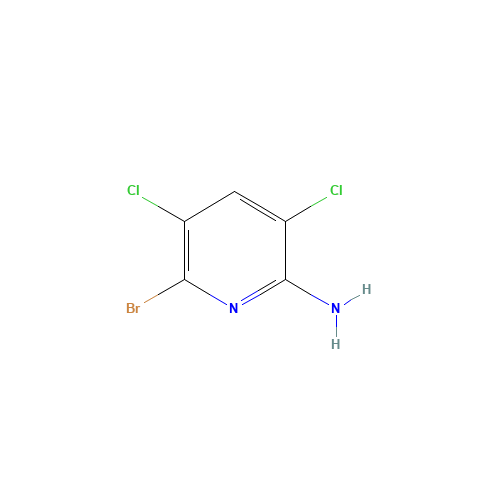 6-bromo-3,5-dichloropyridin-2-amine (CAS: 105751-20-0) - Chemical Structure and Molecular Formula 