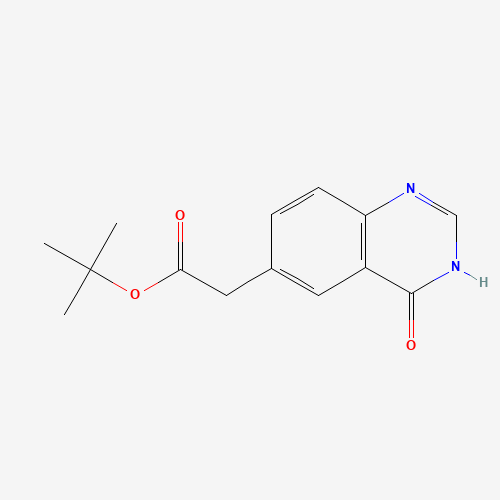 tert-butyl 2-(4-oxo-1H-quinazolin-6-yl)acetate (CAS: 1002309-60-5) - Chemical Structure and Molecular Formula 