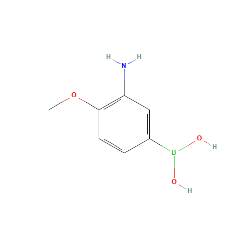 (3-amino-4-methoxyphenyl)boronic acid (CAS: 879893-98-8) - Chemical Structure and Molecular Formula 