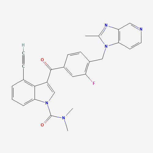 4-ethynyl-3-[3-fluoro-4-[(2-methylimidazo[4,5-c]pyridin-1-yl)methyl]benzoyl]-N,N-dimethylindole-1-carboxamide (CAS: 170499-15-7) - Related Chemical Product