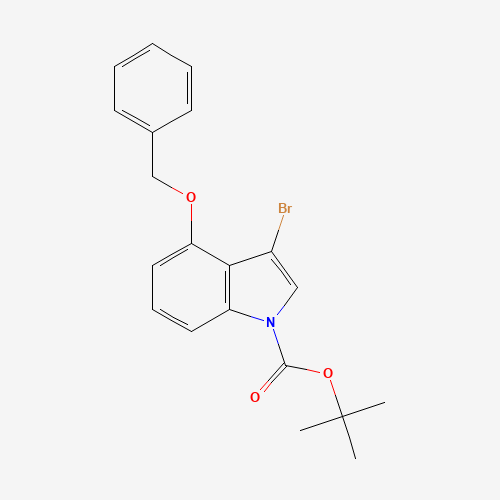 tert-butyl 3-bromo-4-phenylmethoxyindole-1-carboxylate (CAS: 914349-26-1) - Chemical Structure and Molecular Formula 