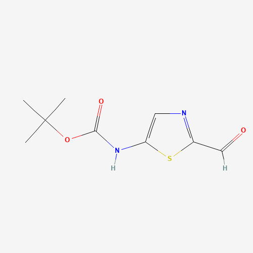tert-butyl N-(2-formyl-1,3-thiazol-5-yl)carbamate (CAS: 1094070-79-7) - Chemical Structure and Molecular Formula 