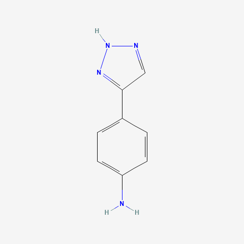 4-(2H-triazol-4-yl)aniline (CAS: 89221-20-5) - Chemical Structure and Molecular Formula 