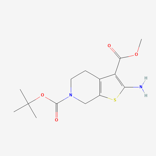 6-O-tert-butyl 3-O-methyl 2-amino-5,7-dihydro-4H-thieno[2,3-c]pyridine-3,6-dicarboxylate (CAS: 877041-47-9) - Chemical Structure and Molecular Formula 