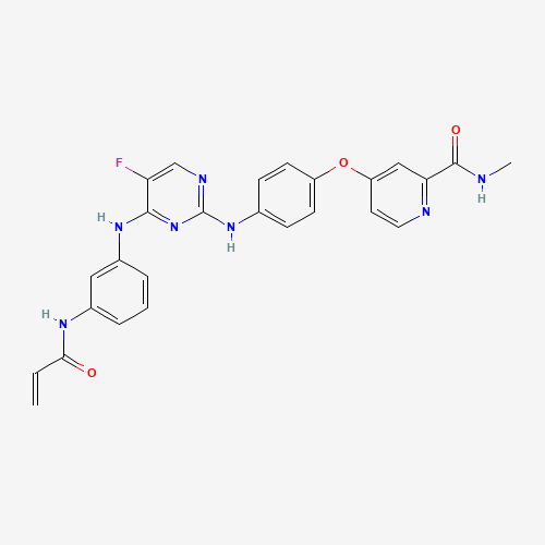 4-[4-[[5-fluoro-4-[3-(prop-2-enoylamino)anilino]pyrimidin-2-yl]amino]phenoxy]-N-methylpyridine-2-carboxamide (CAS: 1202759-32-7) - Related Chemical Product
