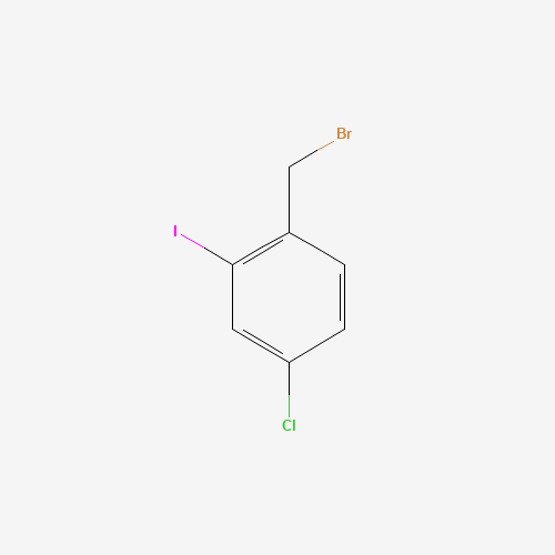 1-(bromomethyl)-4-chloro-2-iodobenzene (CAS: 343929-11-3) - Chemical Structure and Molecular Formula 