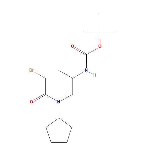 tert-butyl N-[1-[(2-bromoacetyl)-cyclopentylamino]propan-2-yl]carbamate (CAS: 1284246-30-5) - Related Chemical Product