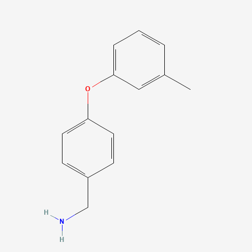 [4-(3-methylphenoxy)phenyl]methanamine (CAS: 864263-07-0) - Chemical Structure and Molecular Formula 