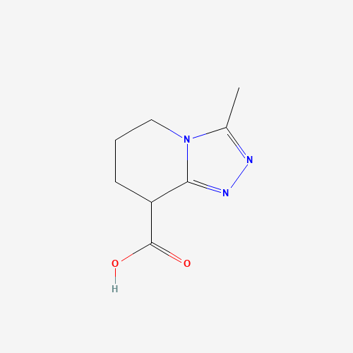3-methyl-5,6,7,8-tetrahydro-[1,2,4]triazolo[4,3-a]pyridine-8-carboxylic acid (CAS: 1190392-06-3) - Chemical Structure and Molecular Formula 