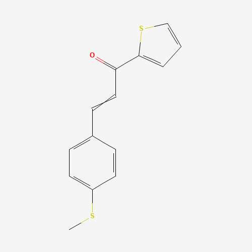 3-(4-methylsulfanylphenyl)-1-thiophen-2-ylprop-2-en-1-one (CAS: 133838-46-7) - Chemical Structure and Molecular Formula 