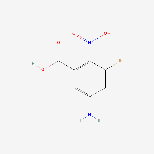 5-amino-3-bromo-2-nitrobenzoic acid (CAS: 60912-51-8) - Chemical Structure and Molecular Formula 