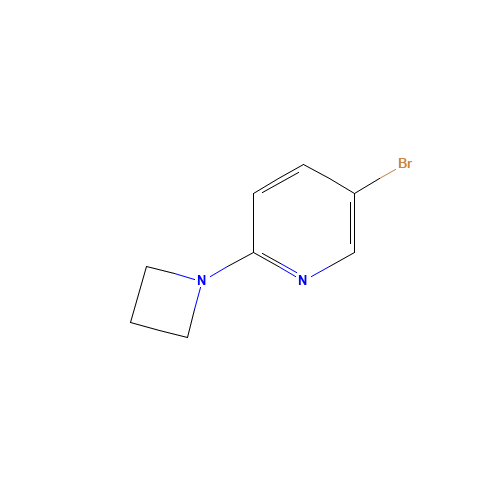 2-(azetidin-1-yl)-5-bromopyridine (CAS: 708273-64-7) - Chemical Structure and Molecular Formula 